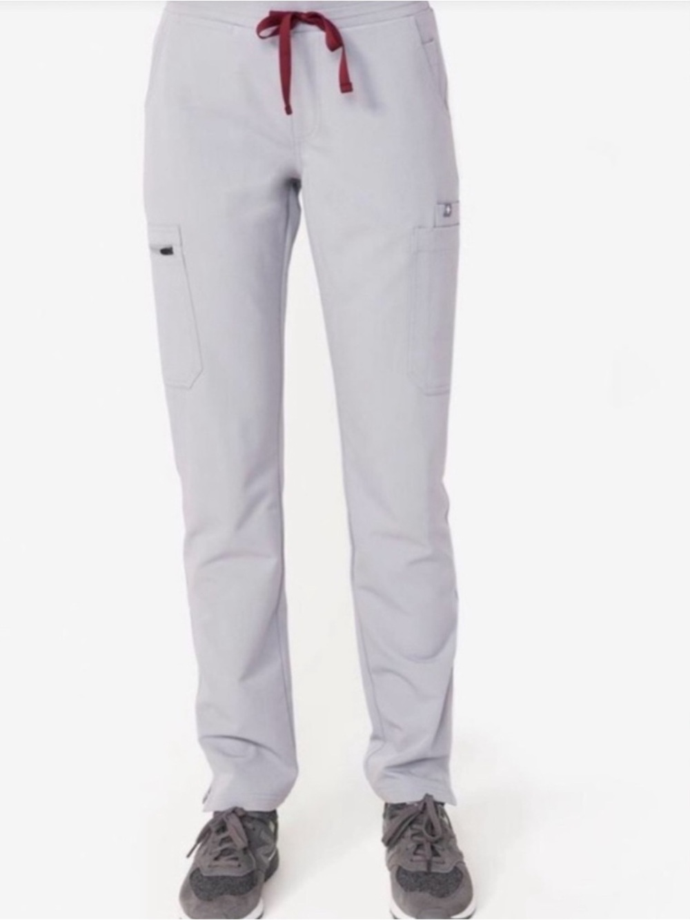 Figs Yola Skinny Scrub Pants Drawstring Pocket Cement XXS